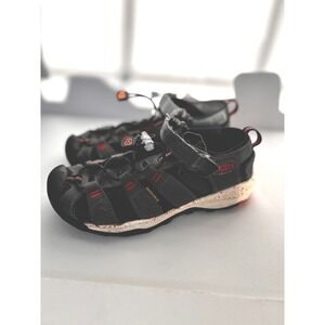 Keen Water Sandals Washable Hybrid Shoes Black Red Accent Kids Size 2‎